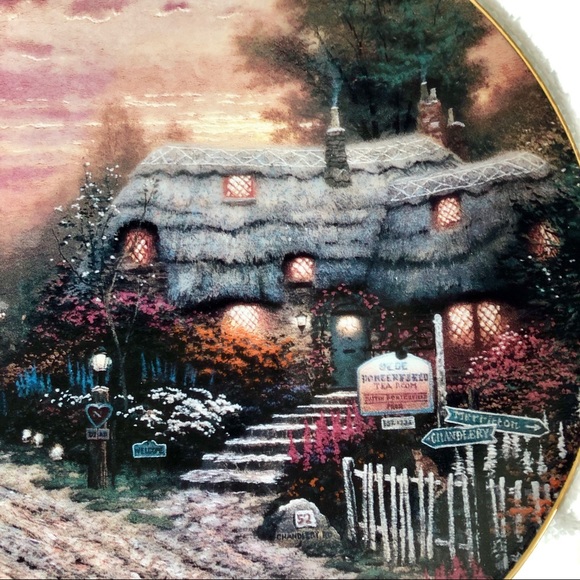 Thomas Kinkade’s Olde Porterfield Tea Room Plate - Picture 2 of 6